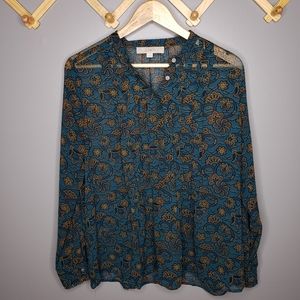 Loft Chiffon Floral Blouse